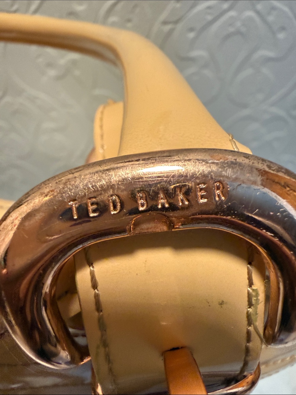 Ted Baker Tan Patent Quilted Shoulder Tote - Picture 9 of 13